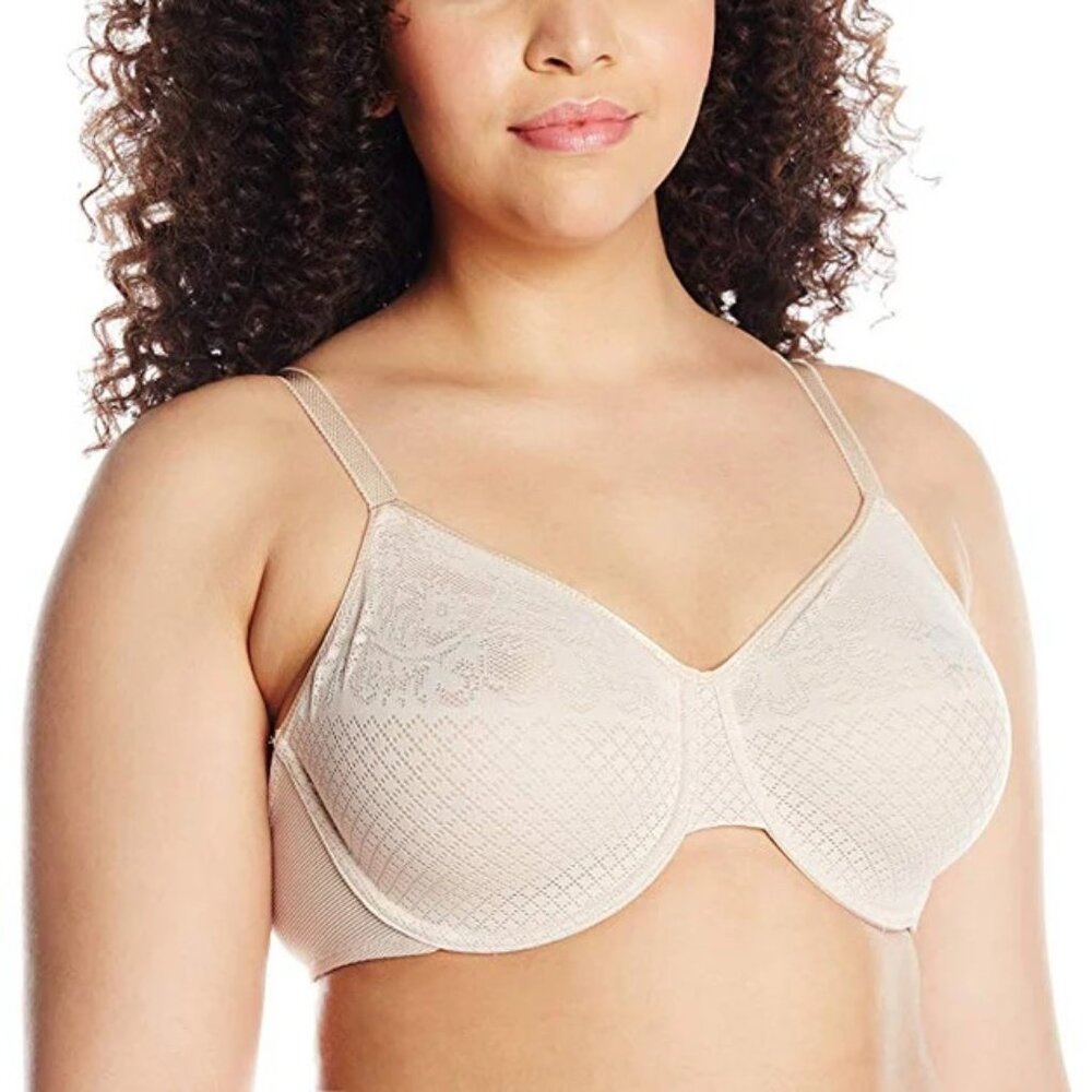 NWT Wacoal Visual Effects Unlined Underwire Minimizer Bra Nude 40D - Picture 2 of 4